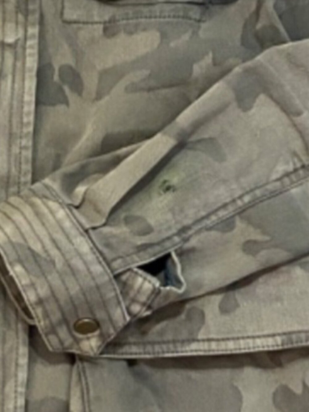 7 For All Mankind Camo Utility Jacket Medium Camouflage Military Field Coat - Picture 10 of 10